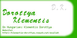 dorottya klementis business card